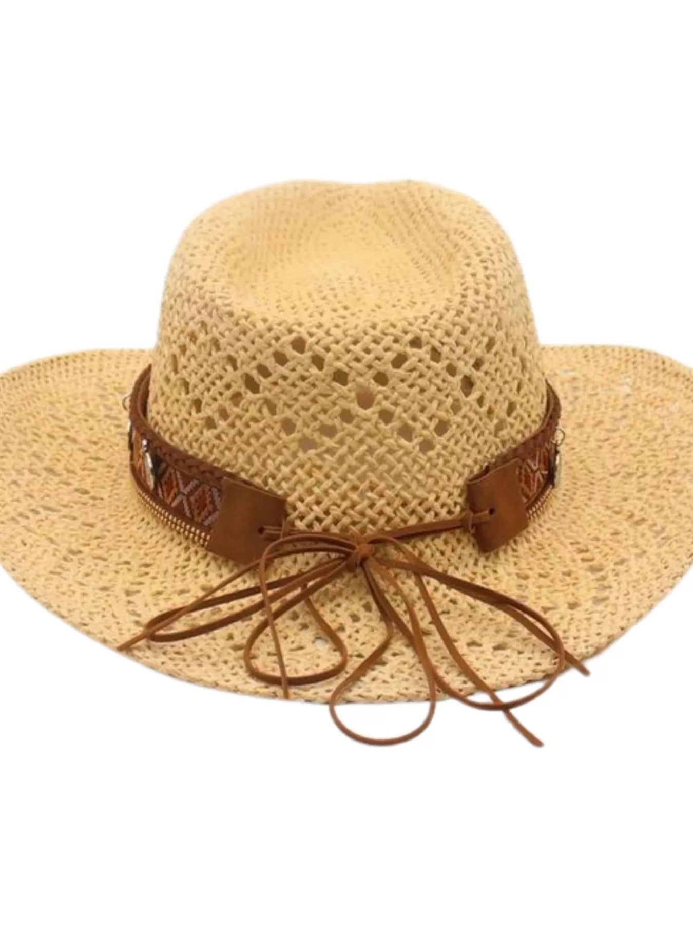 Boho Woven Cowboy Hat