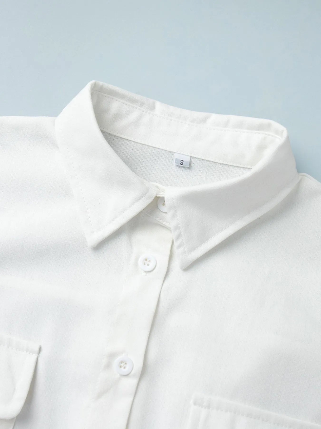 Casual Button Front Long Sleeve Romper