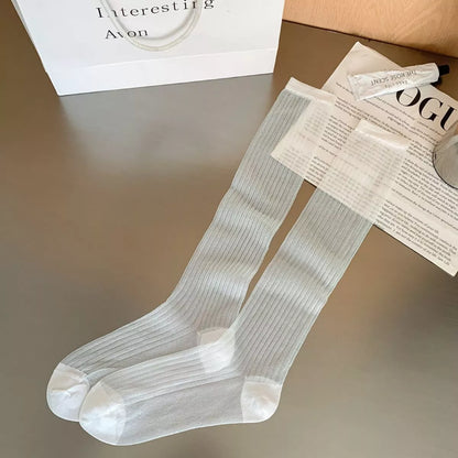 Knee-High Scrunch Socks White One Size