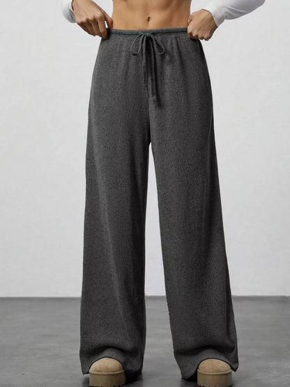 Relaxed Fit Wide Leg Pants