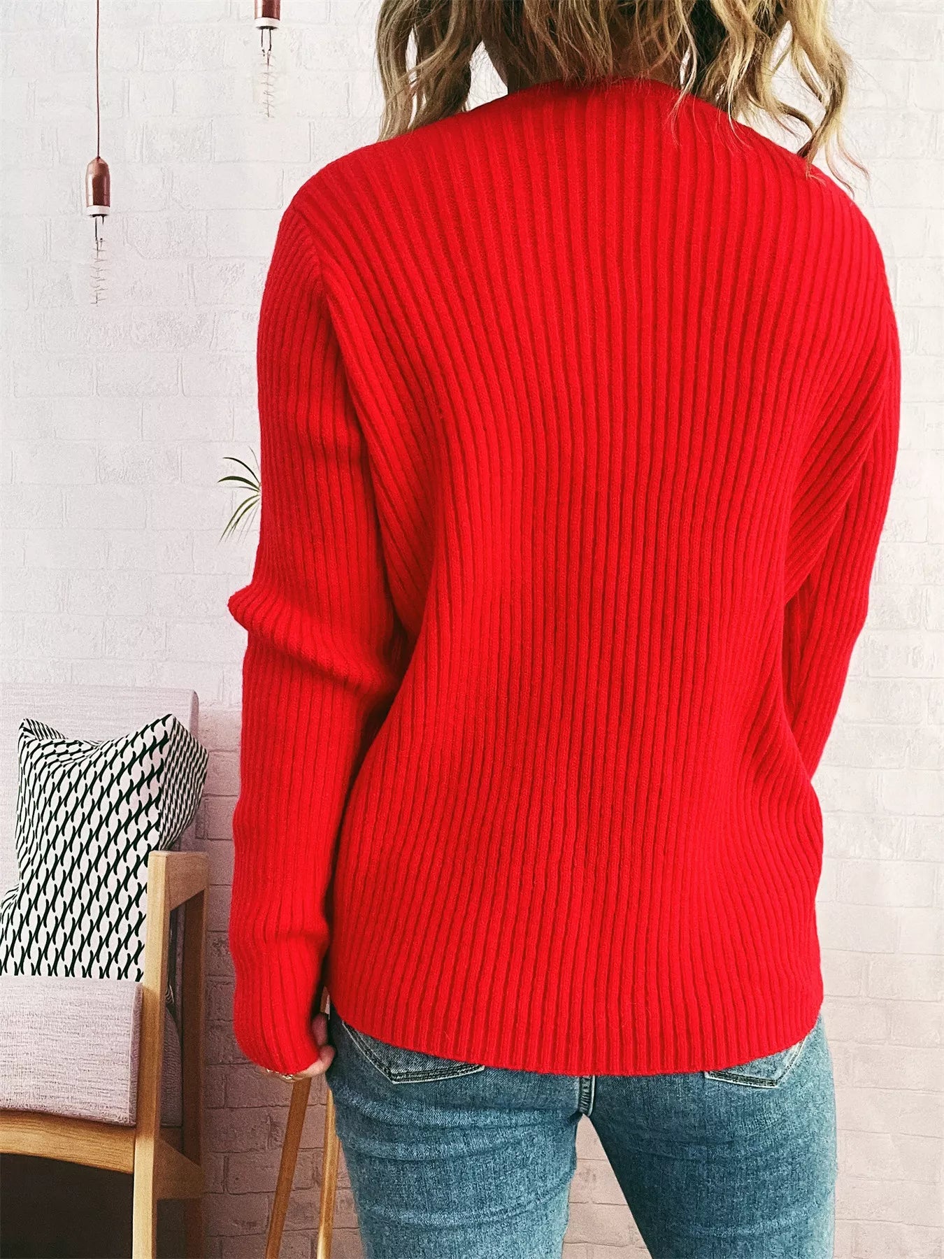 Ribbed Tie Front Long Sleeve Cardigan