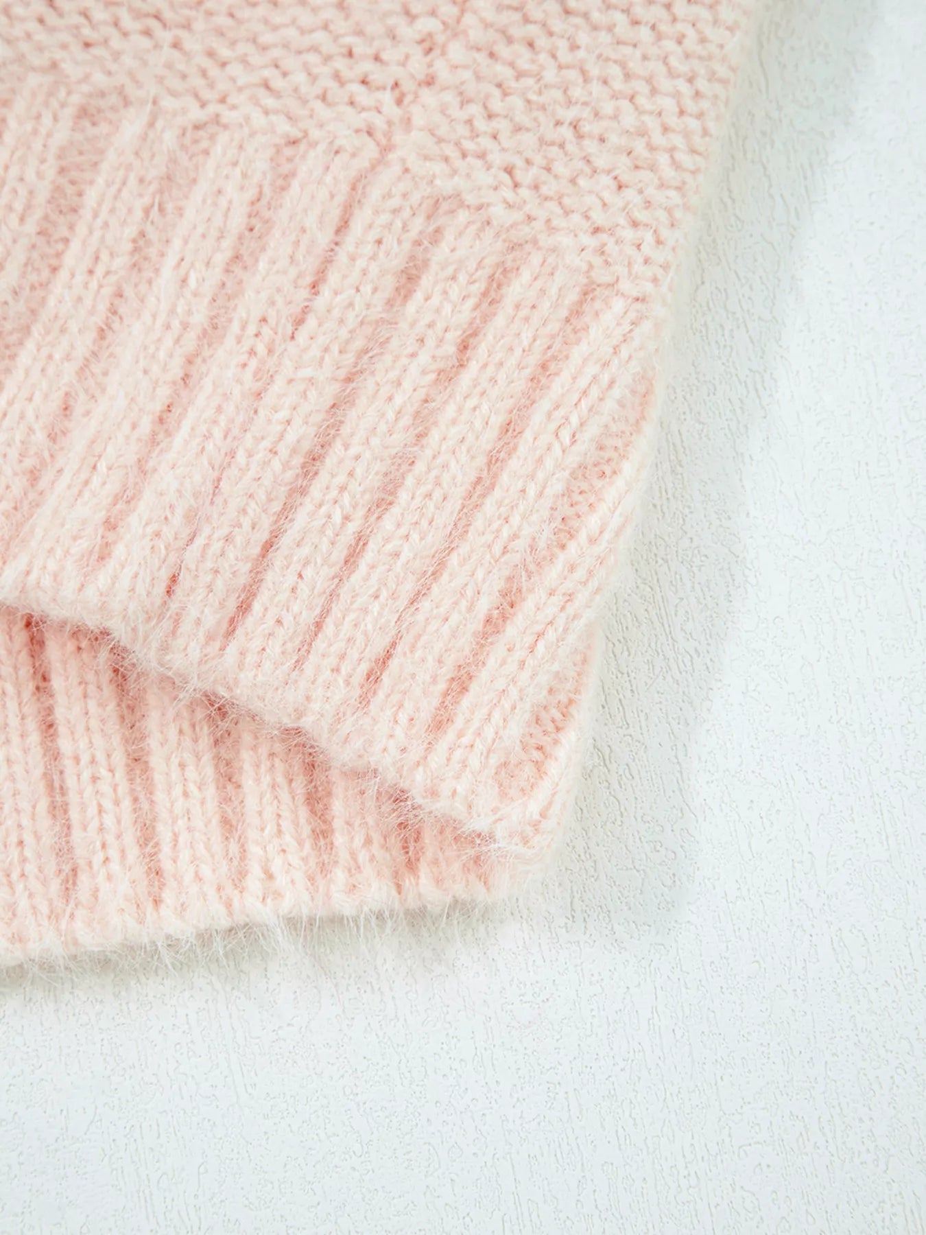 Sequin Letter Graphic Colorblock Loose Sweater