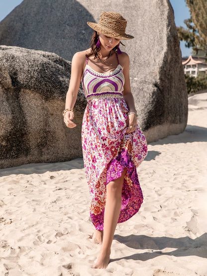 Printed Scoop Neck Cami Dress