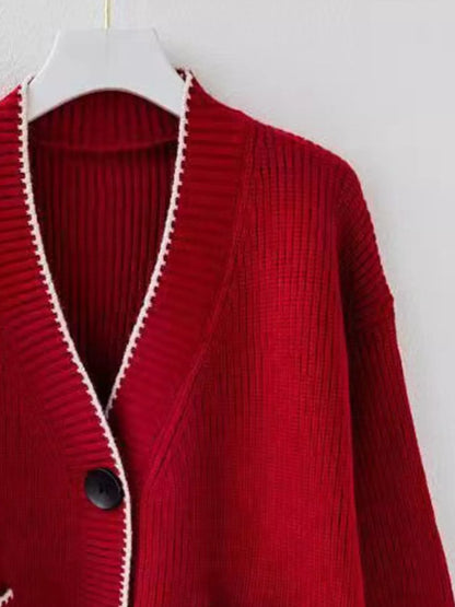 Pocketed Button Down Cardigan
