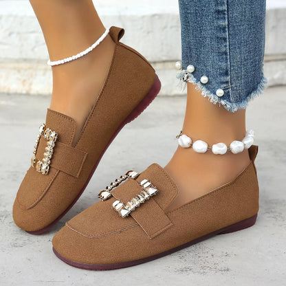 Decor Buckle Round Toe Slip-On