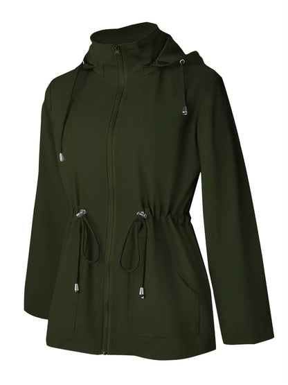 Zip Up Waterproof Hooded Outerwear
