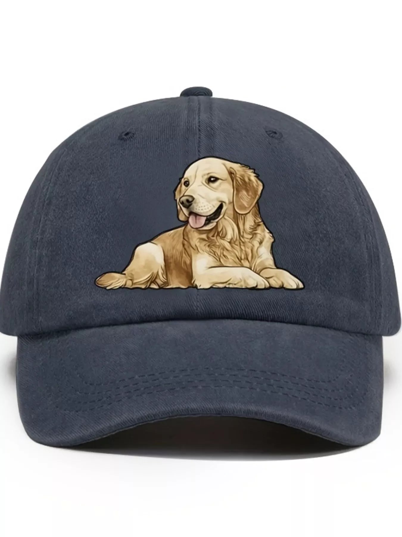 Dog Washed Adjustable Baseball Cap Navy Blue One Size