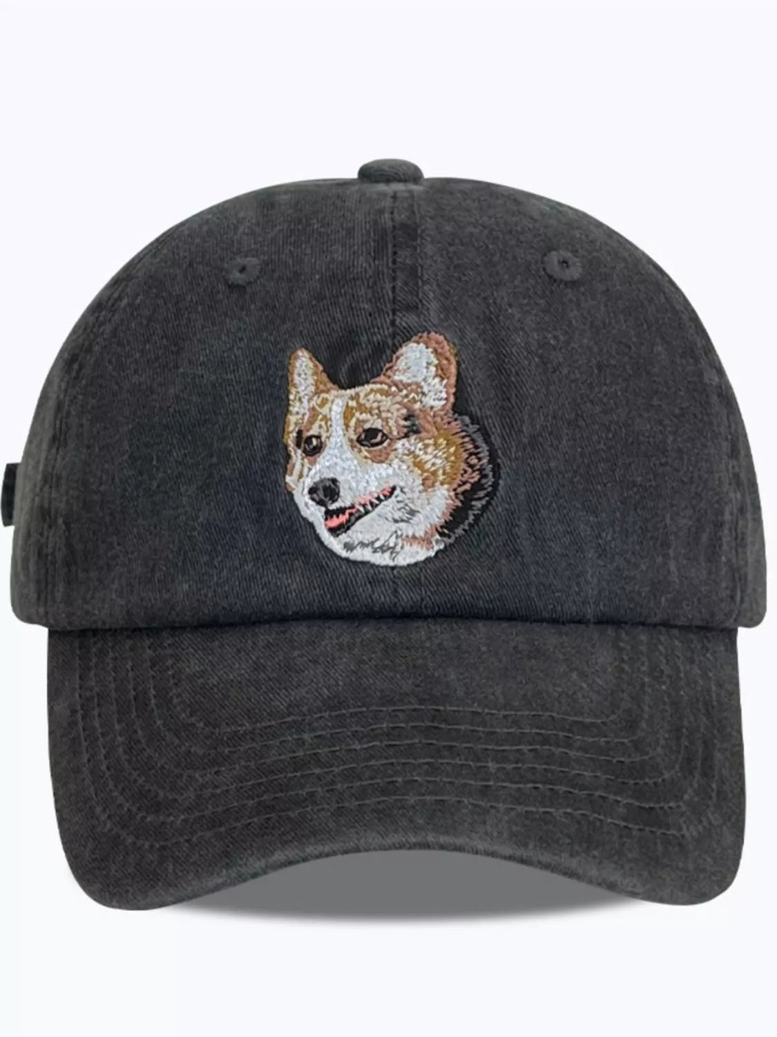 Dog Washed Baseball Cap Corgi One Size