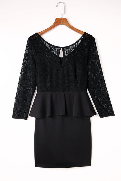 Stylish Lace Detail Mini Dress