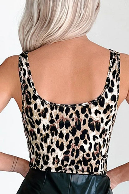 Leopard Sleeveless Bodysuit