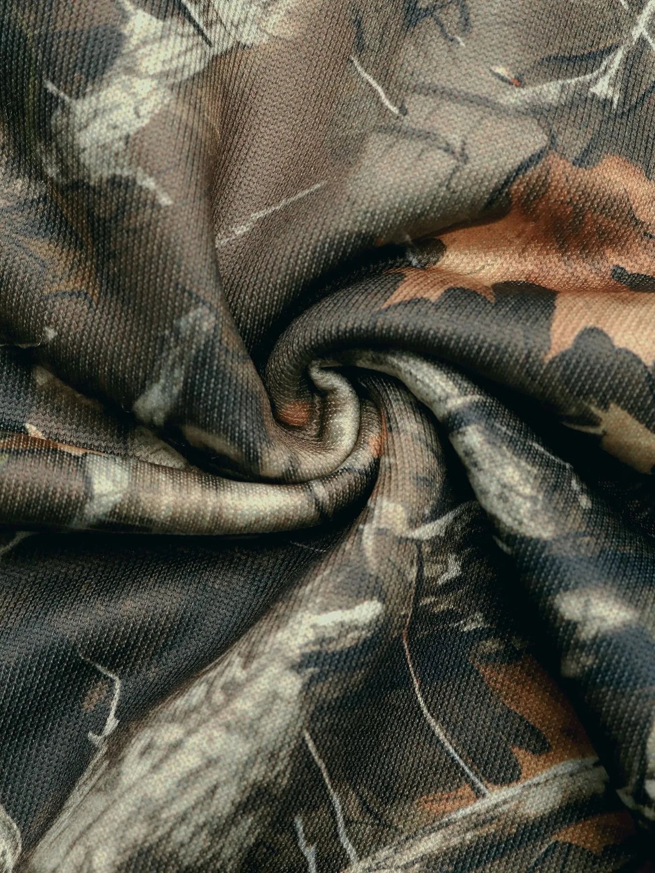 Printed Kangaroo Pocket Long Sleeve Sweatshirt