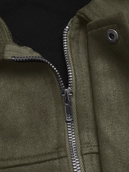 Zip Up Drop Shoulder Jacket