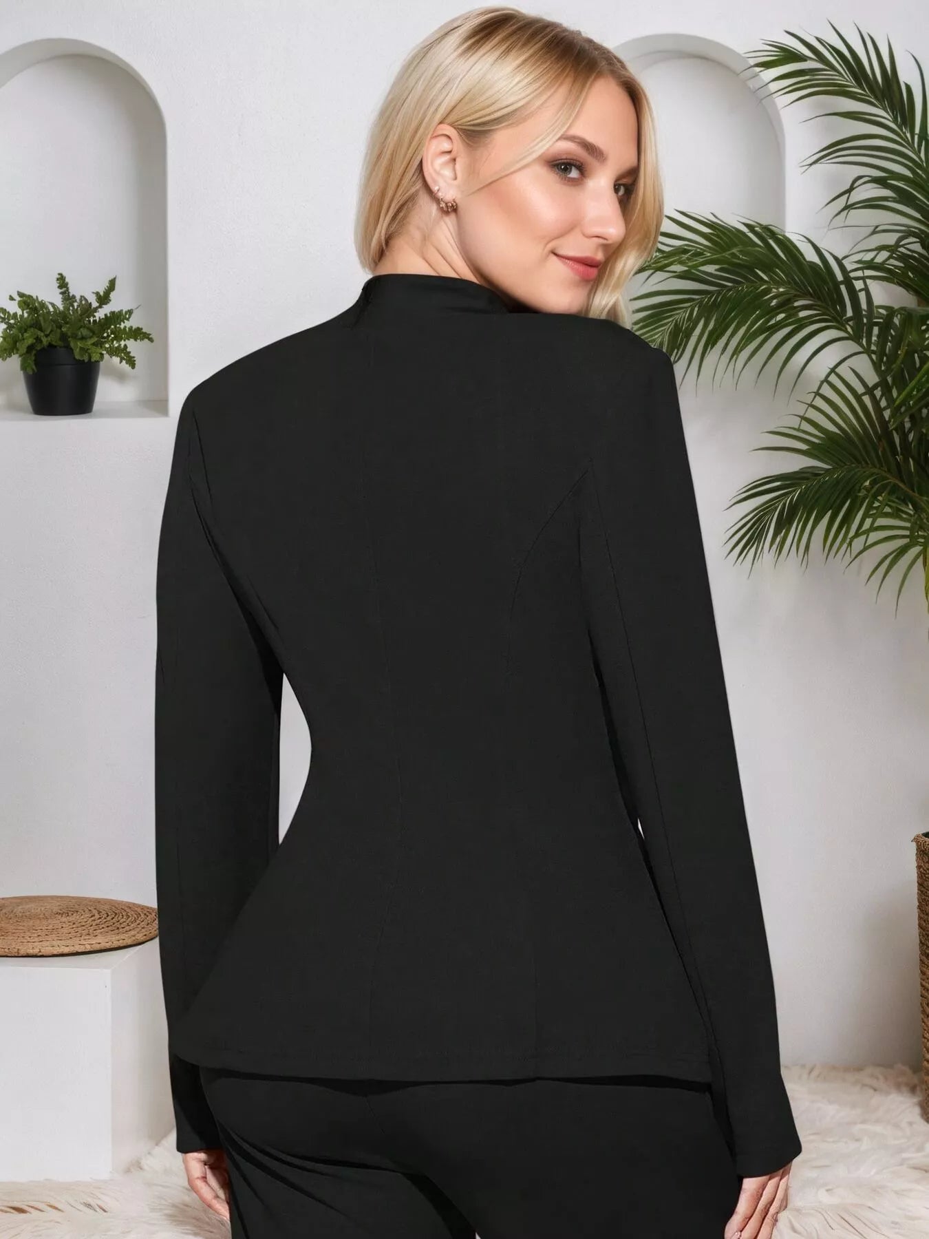 Single-Button Slim Fit Blazer