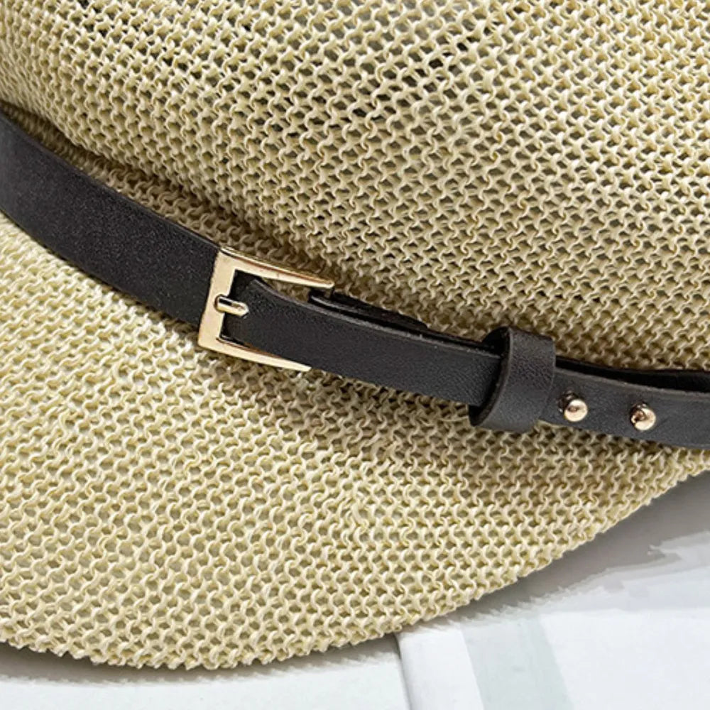 Straw Woven Buckle Hat