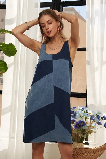 ADORA Pin Stripes Ruffled Mini Dress