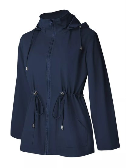 Zip Up Waterproof Hooded Outerwear