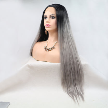 24" Long Straight Lace Front Wig