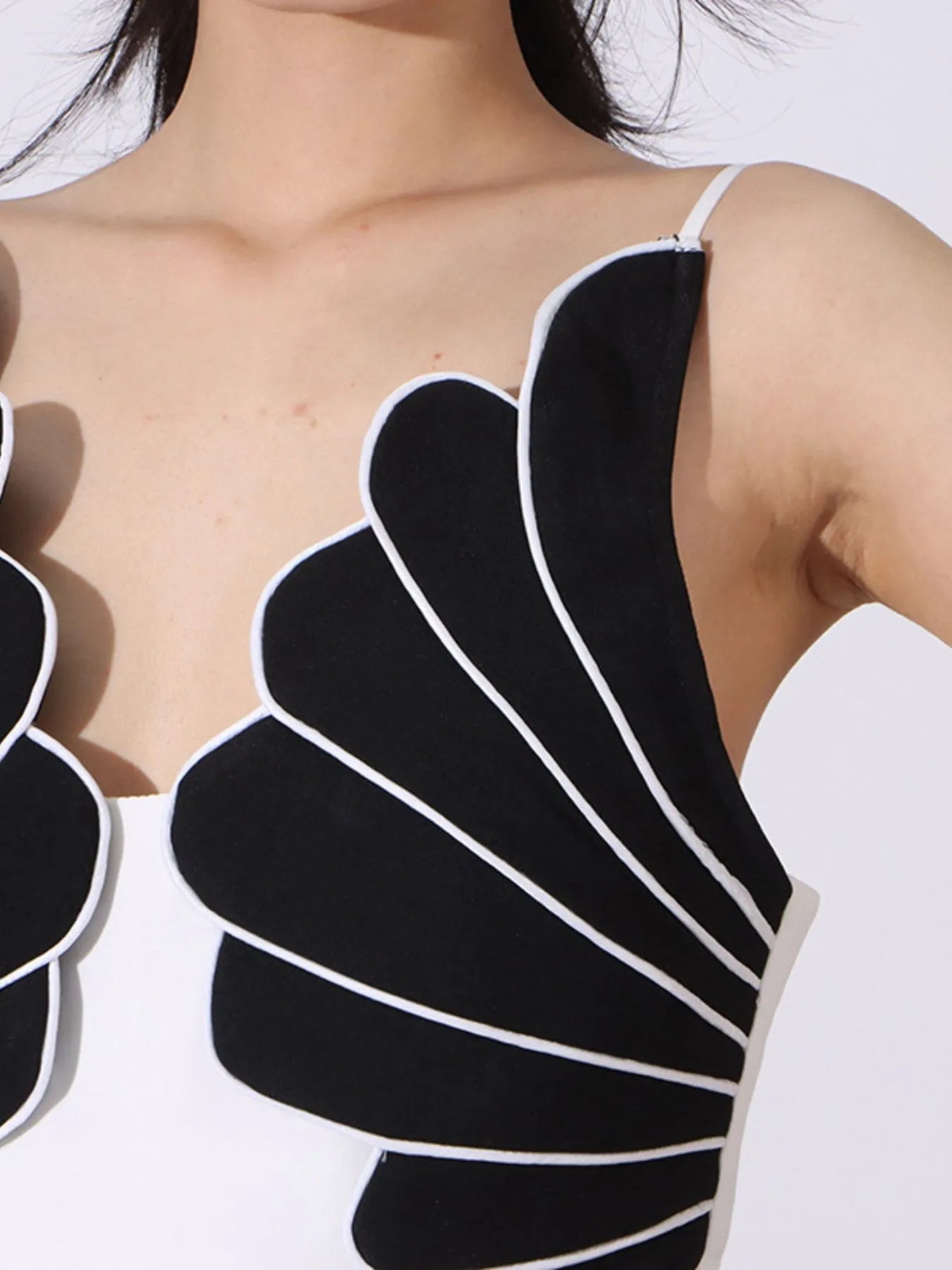 Contrast Sleeveless Wide-Leg Jumpsuit