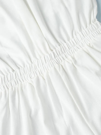 Casual Button Front Long Sleeve Romper