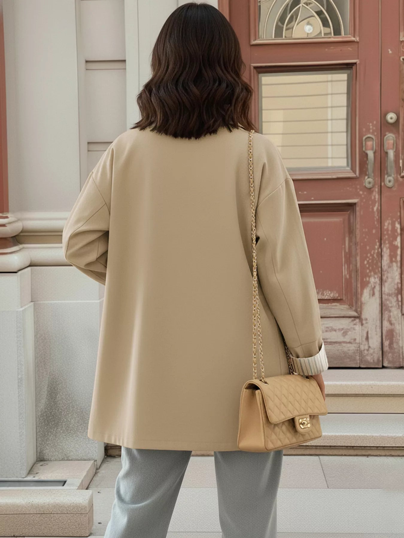 Relaxed Fit Button Up Shacket