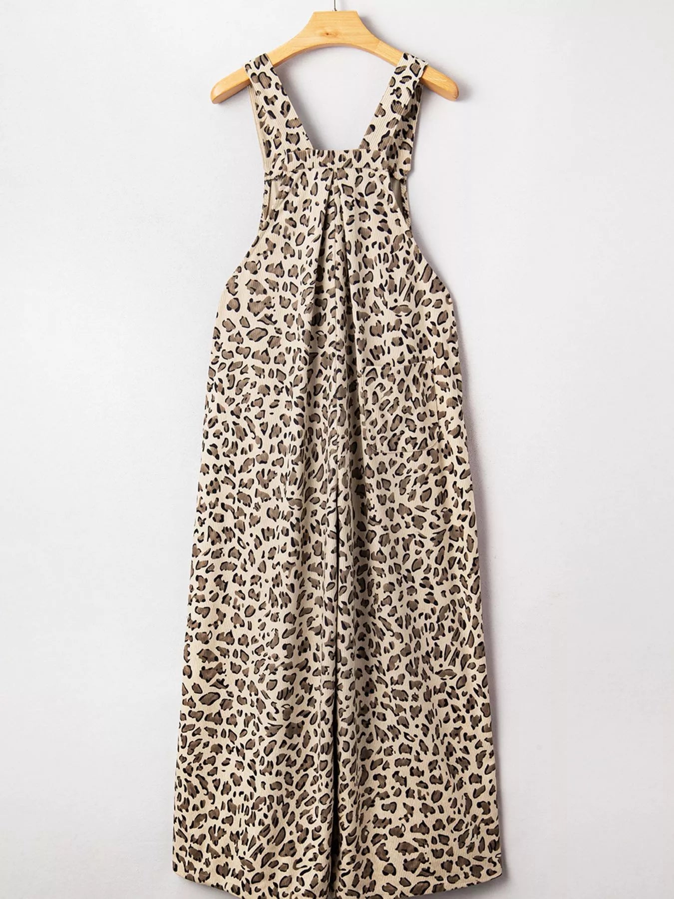 Leopard Bib Wide Leg Jumpsuit