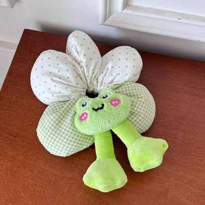 Printed Animal Shaped Hair Scrunchy Neon Green One Size