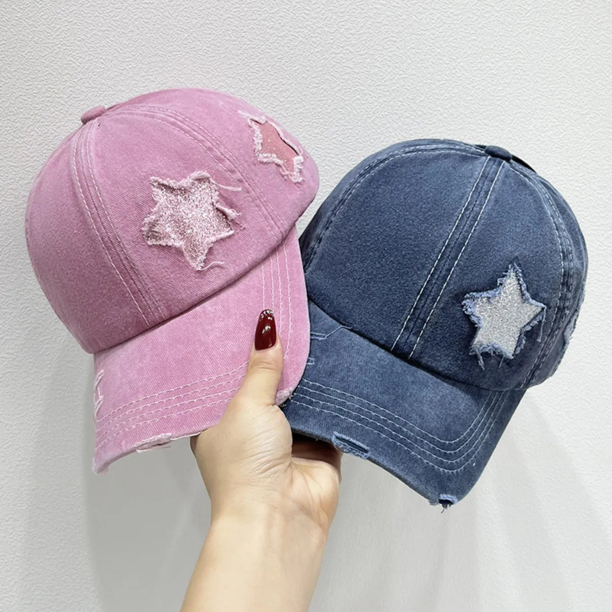 Star Adjustable Baseball Cap Dusty Pink One Size