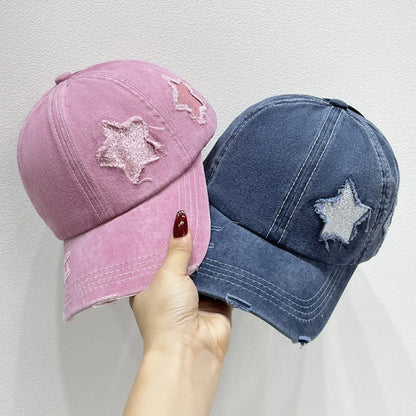 Star Adjustable Baseball Cap Dusty Pink One Size
