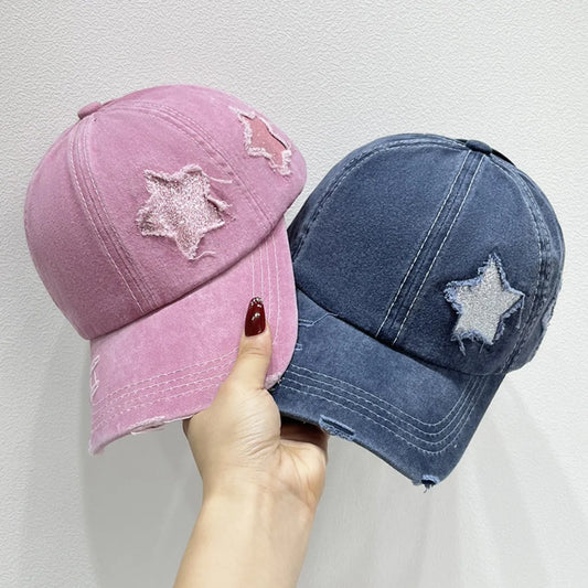 Star Adjustable Baseball Cap Dusty Pink One Size