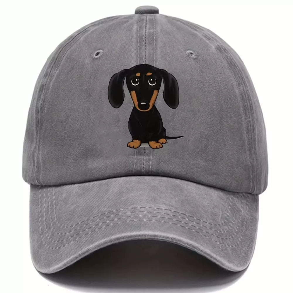 Dog Washed Baseball Cap Grey One Size