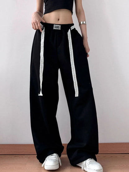 Elastic Waist Wide Leg Pants