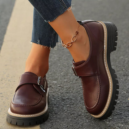 Buckle Accent Chunky Platform Loafers