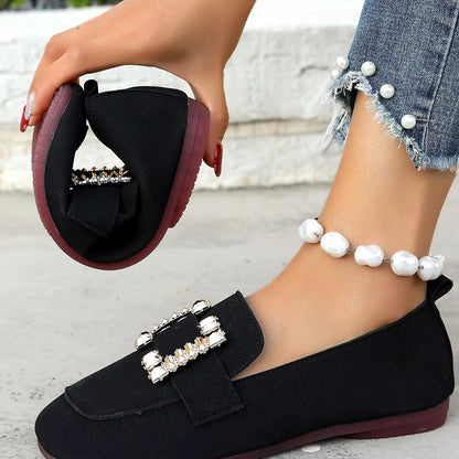 Decor Buckle Round Toe Slip-On