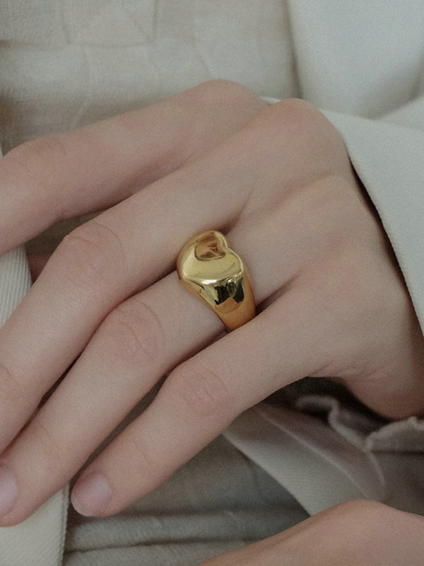 Fashionable zircon ring INS internet celebrity ring pair ring jewelry Golden