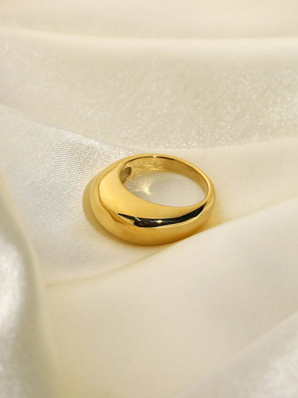 Fashionable zircon ring INS internet celebrity ring pair ring jewelry Golden yellow