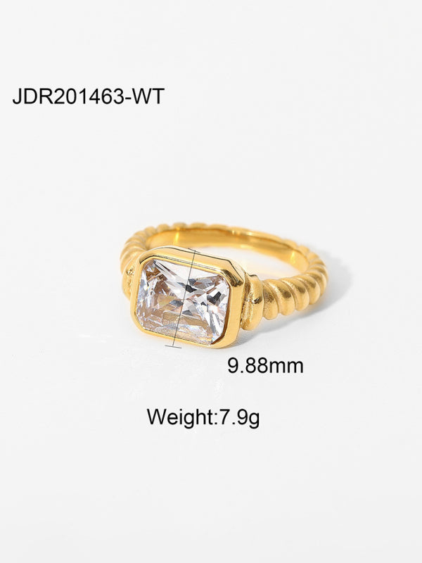 Fashionable zircon ring INS internet celebrity ring pair ring jewelry Pattern2