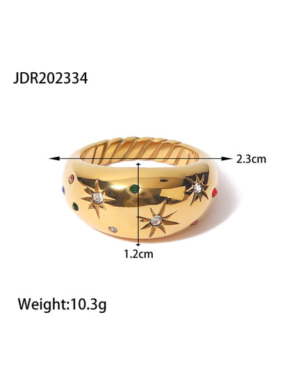Fashionable zircon ring INS internet celebrity ring pair ring jewelry Pattern5