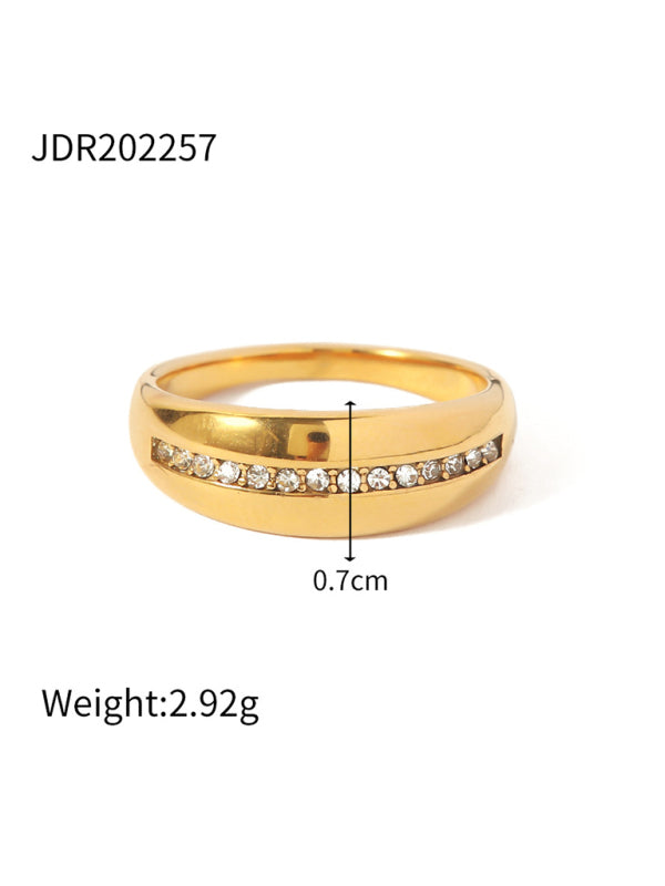 Fashionable zircon ring INS internet celebrity ring pair ring jewelry Pattern8