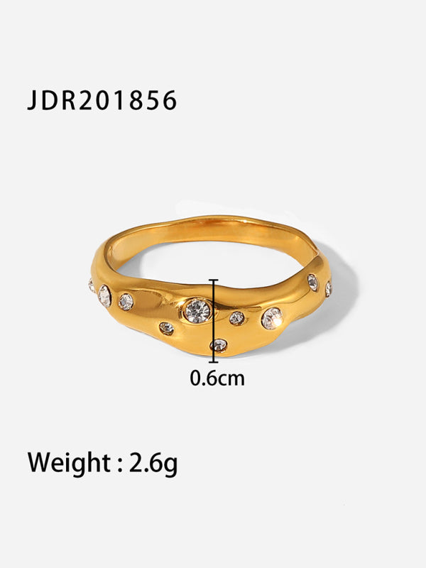 Fashionable zircon ring INS internet celebrity ring pair ring jewelry Pattern9