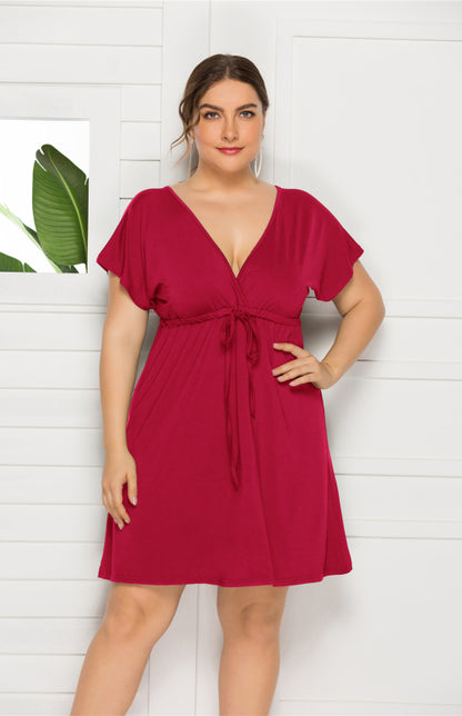 Comfortable High Elasticity Solid Leisure Maternity Dress for Spring-Summer