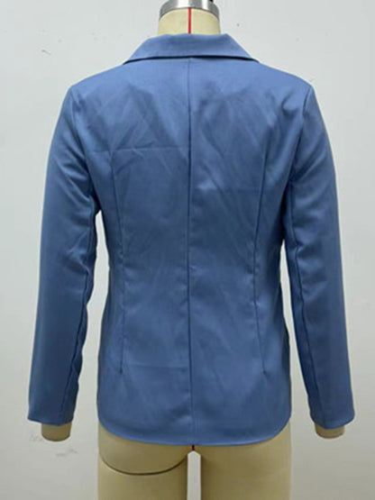 Temperament cross-border long sleeved small suit jacket women's versatile