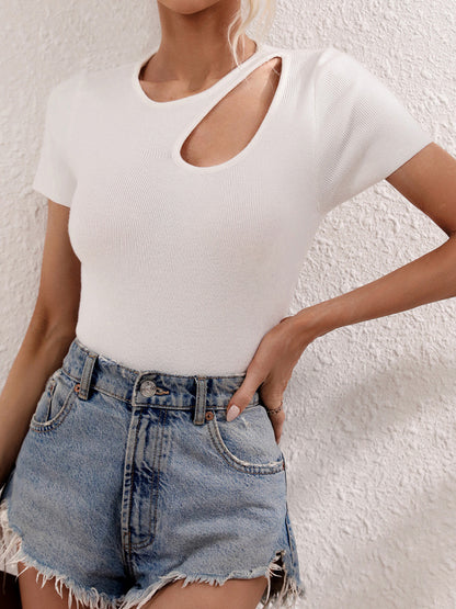 Modern Solid Color Loose Digging Fashion Sexy Slim Women's Knitwear