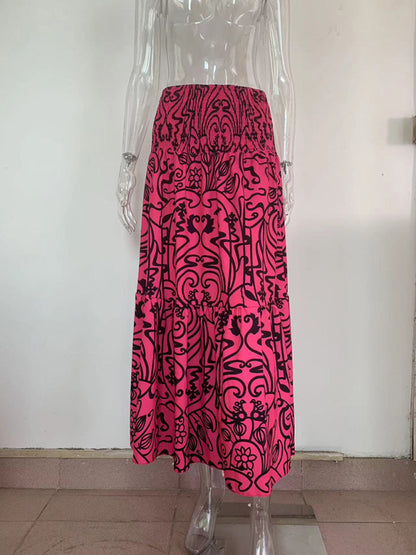 Women's Resort Style Casual Printed Skirt Bohemian Summer