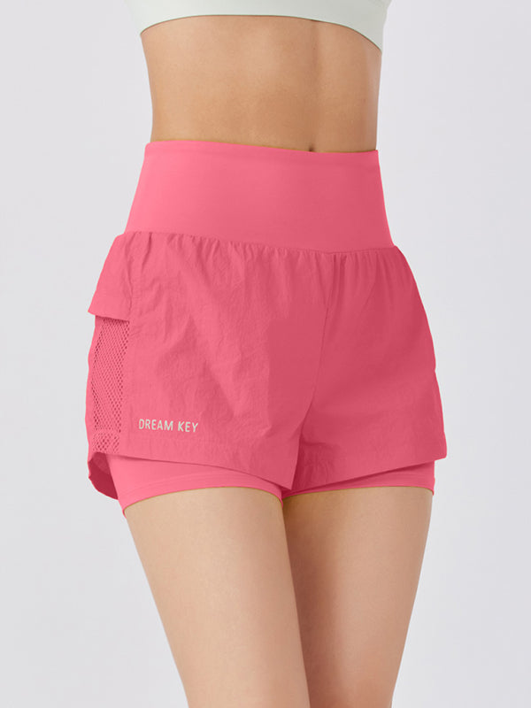 Women's Quick-Dry Athletic Culottes - Loose Fit & Breathable Rose