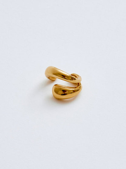Modern double layer ear bone clip without piercing simple ear clip