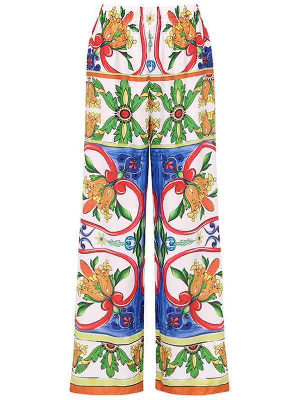 Women's Modern Ruffled Enamel Print Beach Resort Swimsuit Suit Pattern3 FREESIZE