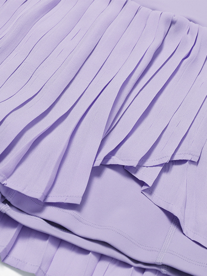 Women's Pleated Tennis Skirt Pants - Quick-Dry Anti-Exposure Sports Skort
