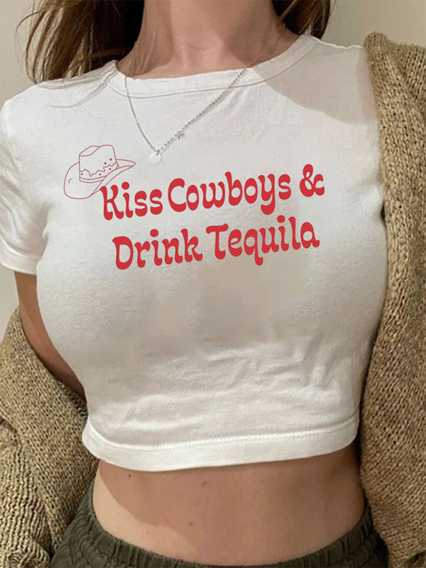 New Sweet Spicy Printed T-shirt Personalized Printed Y2K Top Pattern2