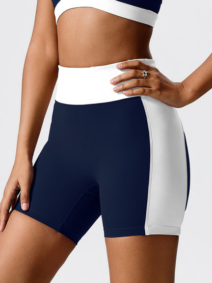 Environmentally friendly fabric new backless yoga vest + yoga pants outdoor sports suit Purplish blue navy