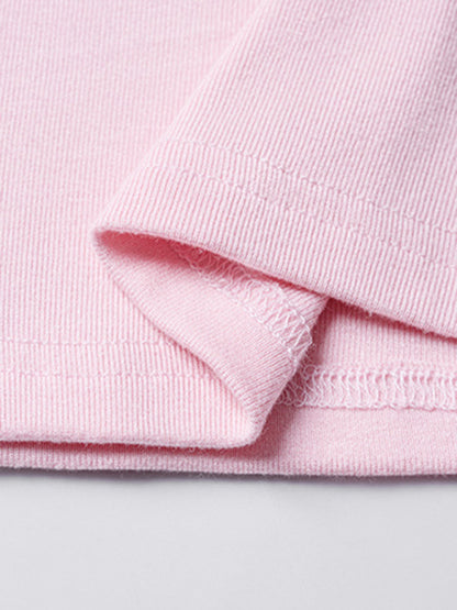 Women's Y2K Slim Fit U-Neck Contrast Short Sleeve Top - Retro Style